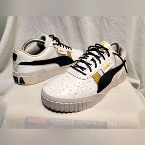 Puma Cali Varsity 37410901 Womens White Leather Lifestyle Sneakers Shoes Sz 9.5